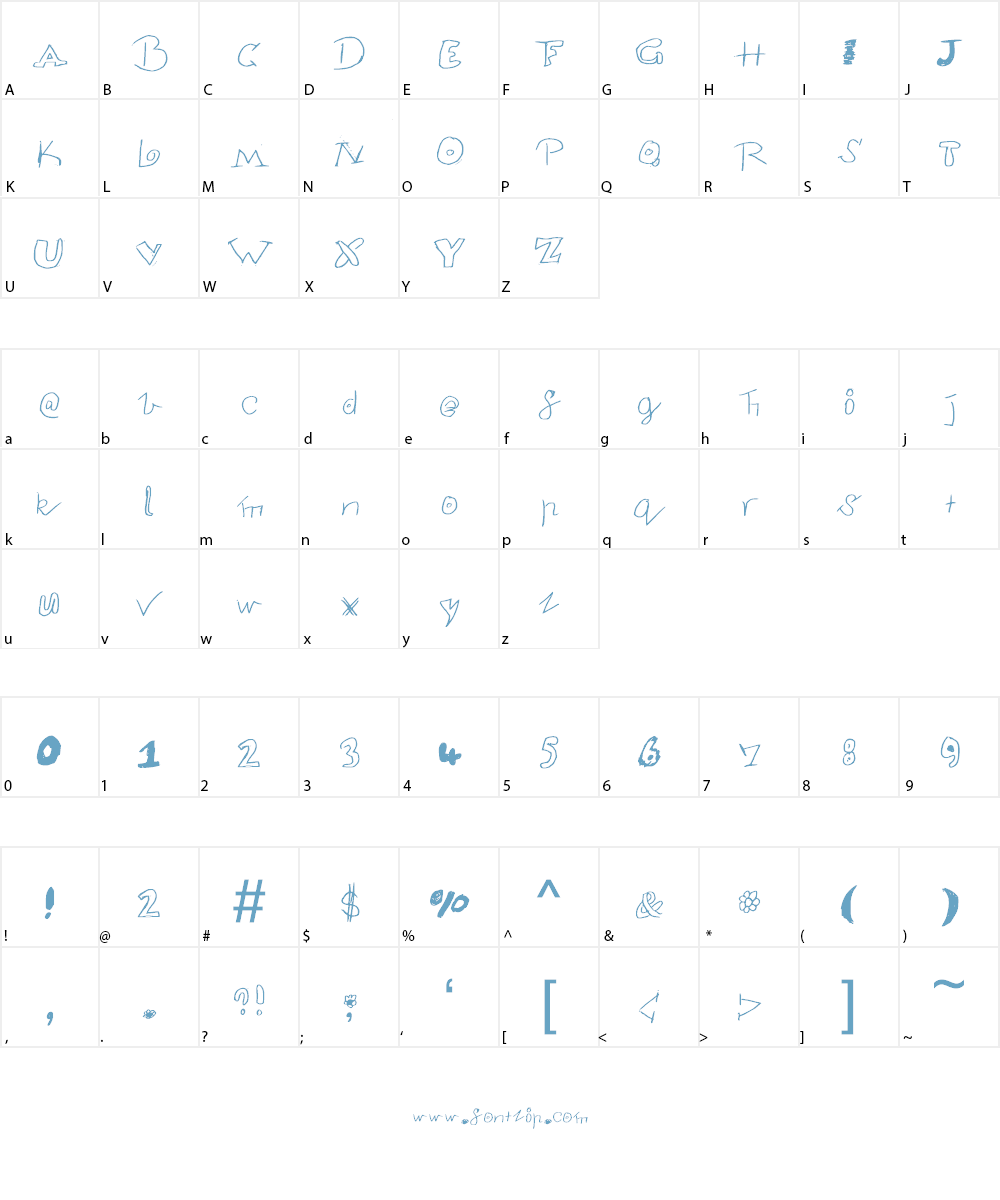 crazy daisy Font Character